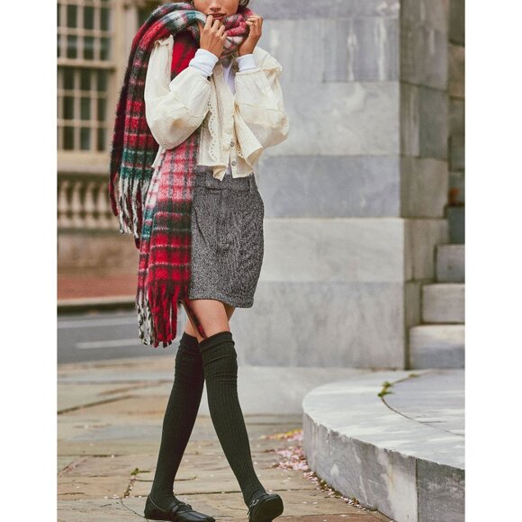 NWT Free People Gray Mini Skirt, Sz 10 - Picture 1 of 14